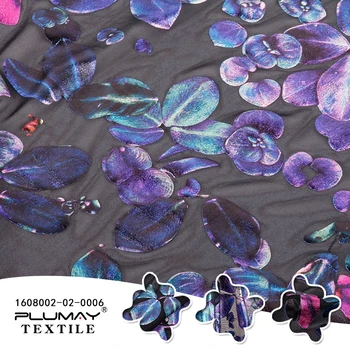

Manufacturers selling foil big flower mesh fabric for women clothes