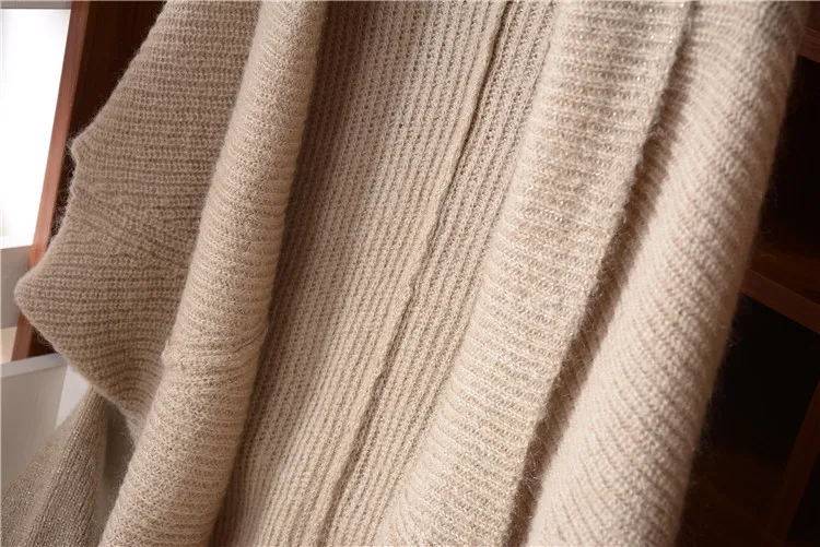 Вискозная шерсть смешанной вязки женский английский стиль Vneck кардиган свитер рукав "летучая мышь" M-L оптом