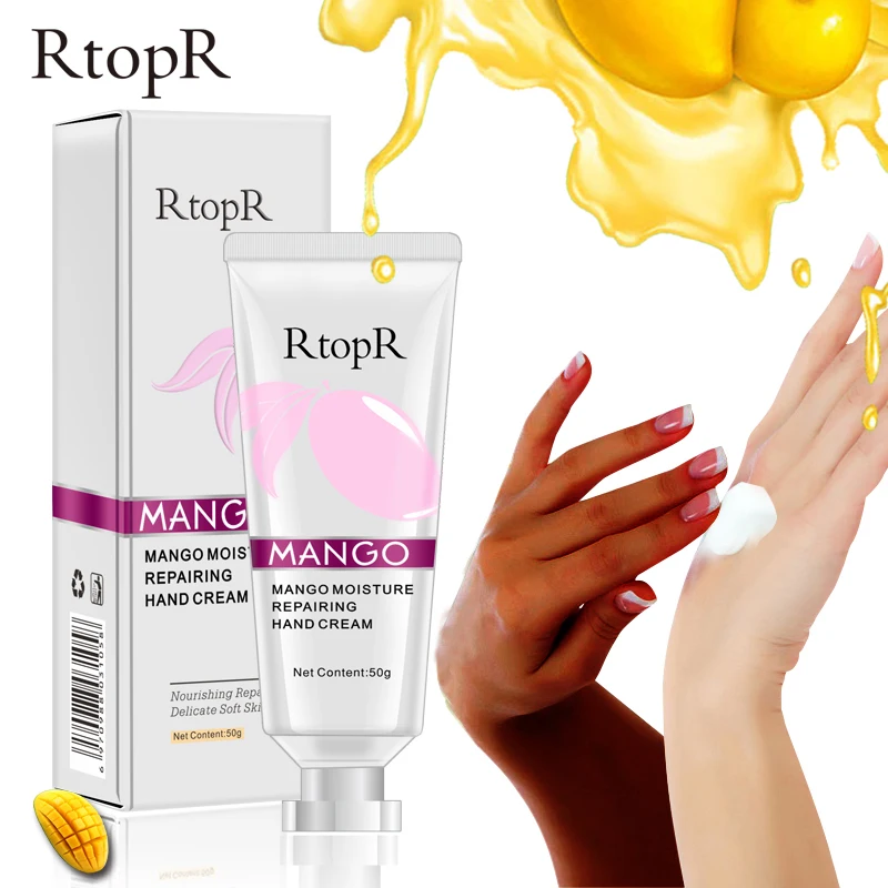 RtopR World premiere Mango Bright Moisturizing Liquid High Quality Skin Hand Whitening Face Care Anti-aging Serum Hand Cream