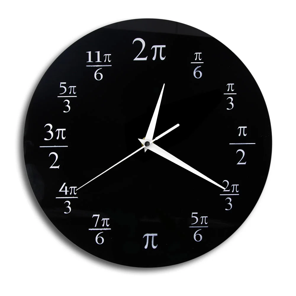 1Piece Two Sizes The Pi Wall Clock Pop Quiz Math Major Clocks Geeky