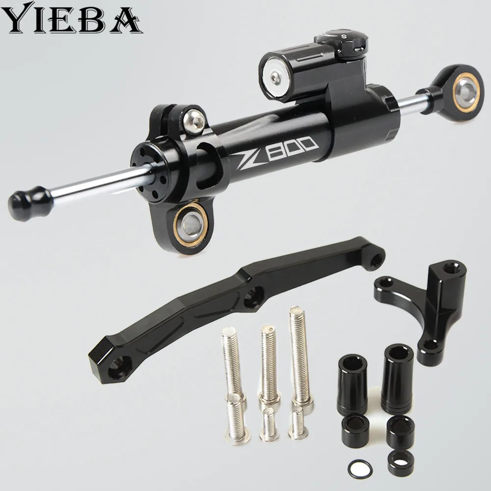 

1 set Motor Accessory z800 Steering Stabilize Damper Bracket Mount Damper Steering For Kawasaki Z800 Z 800 E version 2013-2017