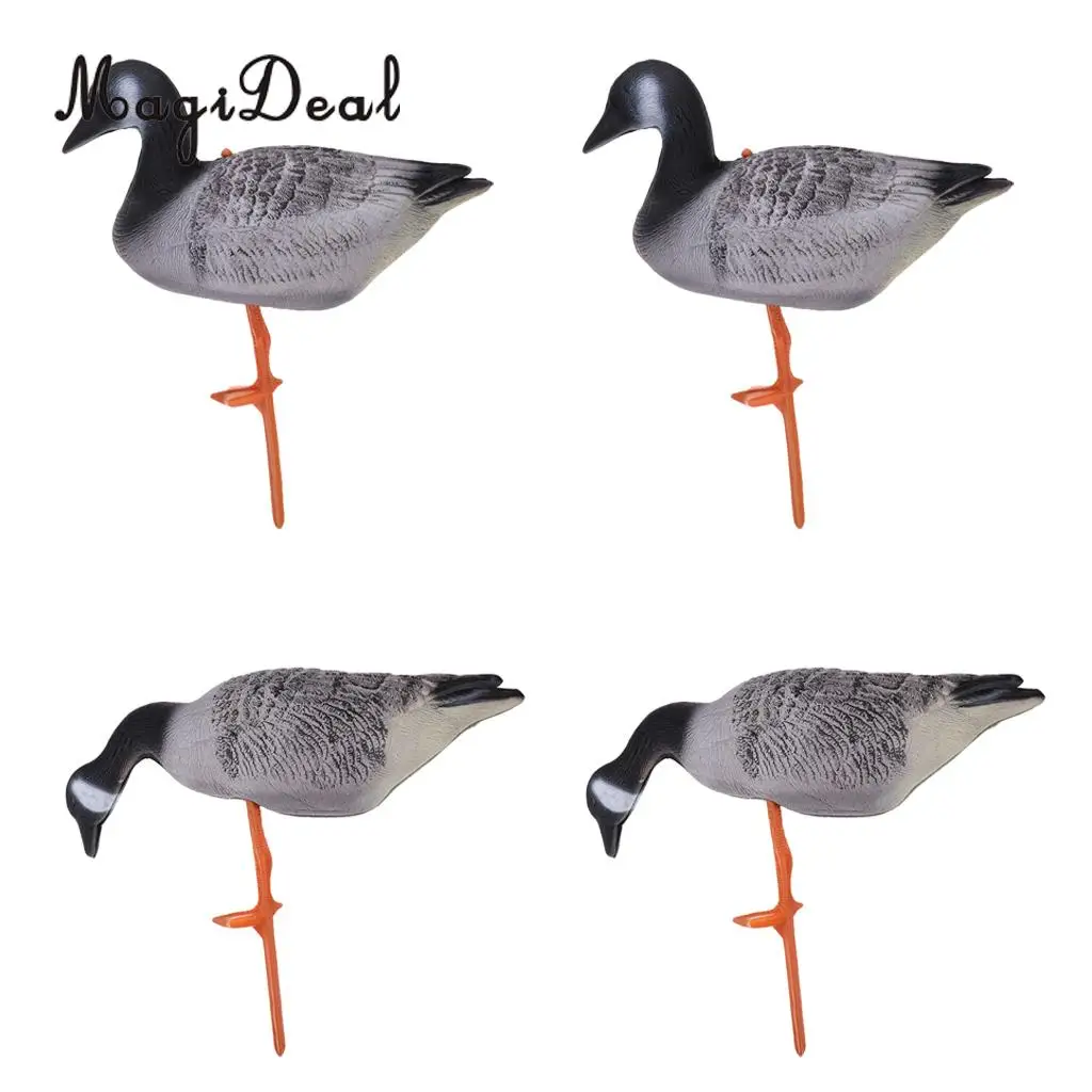 

MagiDeal 4 Pieces XPE Lifelike Goose Hunting Decoy Lawn Garden Decors Greenhand Gear