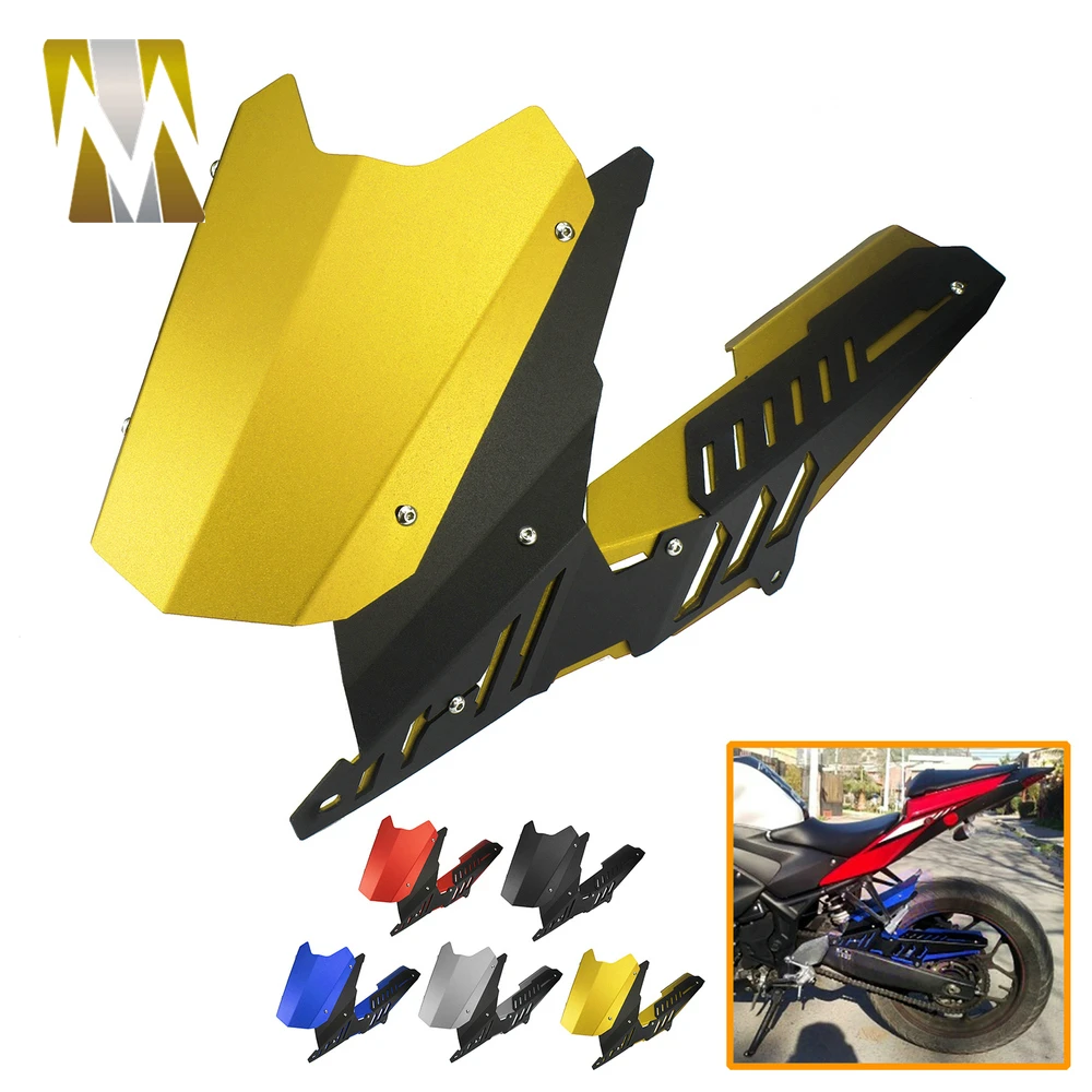 Золотой Заднее крыло MT03 для Yamaha YZF R3 R25 2013- заднее крыло брызговик и защита цепи для Yamaha R25 - Цвет: Золотой