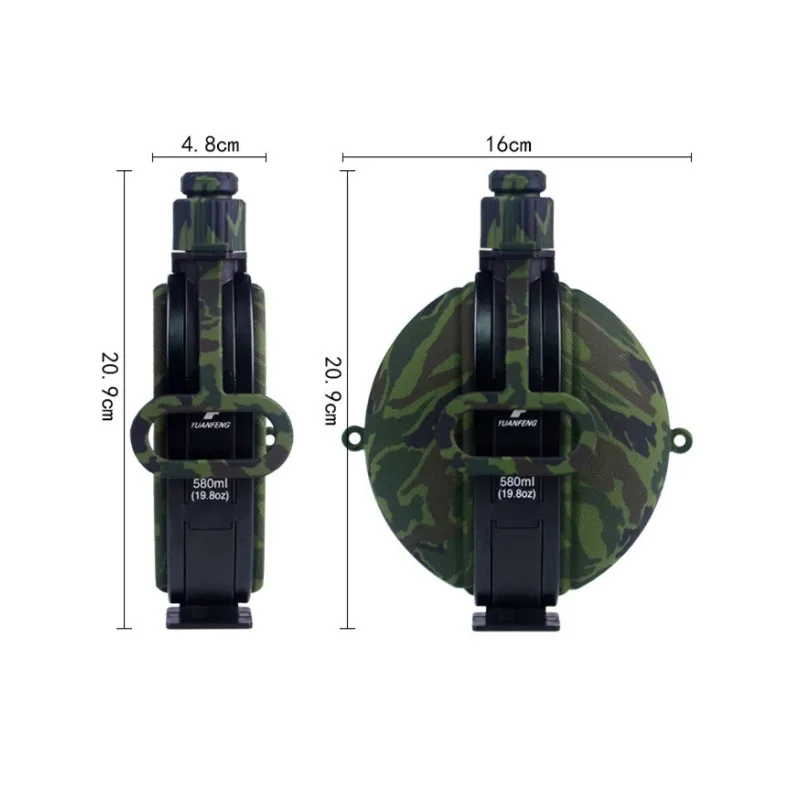500-1000ML Natural hiking camping, ultralight portable traveling sport kettle Large Capacity Compass design Outdoor Sports tour