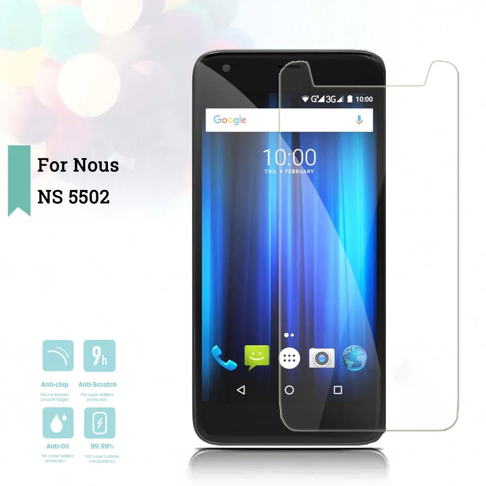 

2.5D 0.26mm Ultra Thin Tempered Glass Nous NS 5502 Toughened Screen Protector Film Protective Screen Case Universal