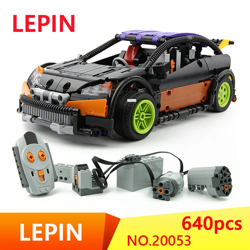 640 шт. Лепин 20053 дизайн серии хэтчбек Тип RC автомобиль MOC-6604 Building Block детей дистанционного Управление автомобиля Обучающие кирпич