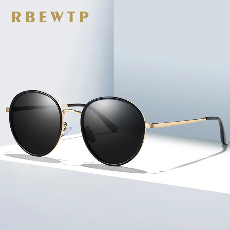 RBEWTP унисекс дизайн женские поляризованные солнцезащитные очки для вождения круглые линзы солнцезащитные очки UV400 Gafas De Sol Оттенки для мужчин и женщин