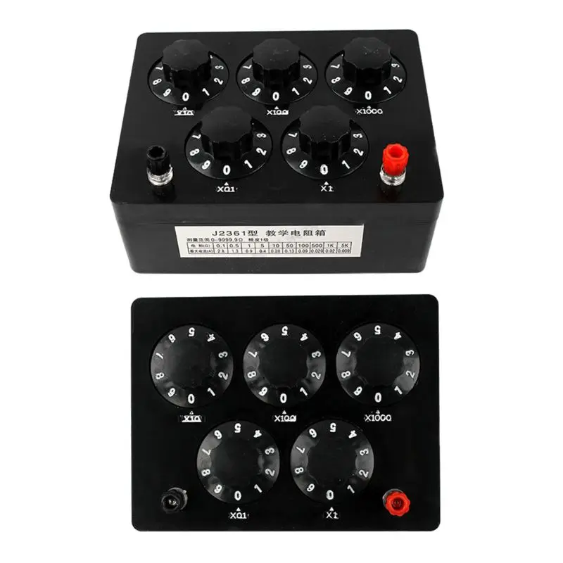 0-9999.9 Ohm Variable Resistance Box Decade Resistor Experimental Equipment For Physical School Teaching