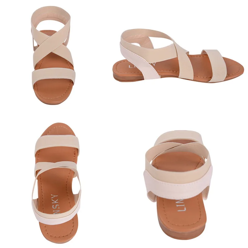 PUIMENTIUA women sandals 2019 hot fashion Women Summer Beach Roman Sandal ladies Open Toe flat sandal Casual female shoes