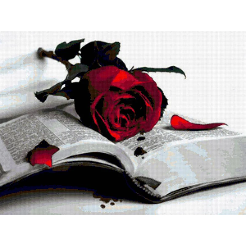 Full Square Diamond 5D DIY Painting Photo Custom &quotRoses and books&quot 3D Embroidery Cross Stitch Mosaic Decor | Дом и сад