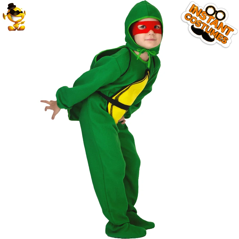 Дисплей дизайн косплэй Дети Забавный Зеленый черепаха нарядный костюм для Хэллоуина Рождественская вечеринка