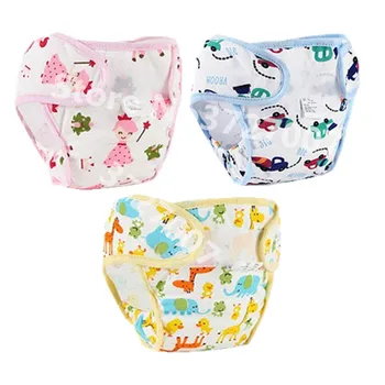 

1PC Cotton Baby Diaper Reusable Cartoon Soft Cloth Diaper Nappies Pocket Waterproof Wholesale Washable Diapers Baby Nappy