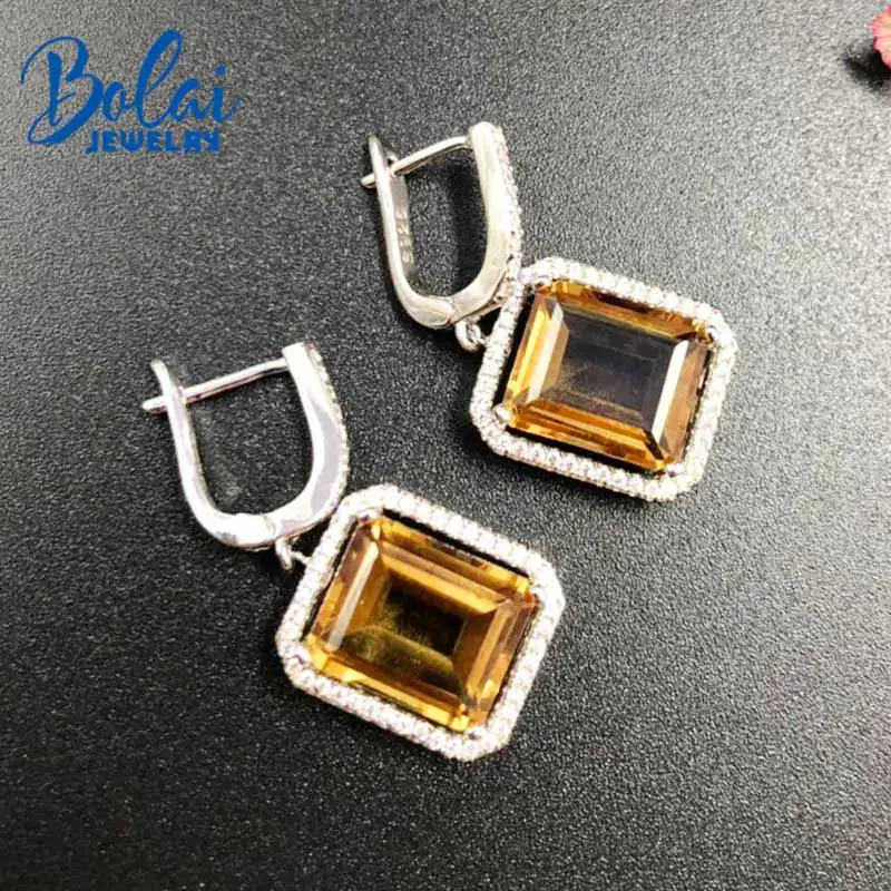 Bolai, большой нано диаспор, меняющий цвет, ювелирный набор из серебра 925 пробы, браслеты с подвеской, серьги для женщин, драгоценный камень, свадьба - Цвет камня: Earrings