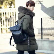 2017 Real Special Offer Cotton Cotton Liner No Solid The Winter Jacket Men Really Raccoon Collar In Long Mens Young Korean Slim
