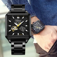 OUBAOER Automatic Mechanical Watch Men Hodinky XFCS Luxury Steel Rectangle Men Wrist Watches Skeleton Relogio Masculino Clock OUBAOER Automatic Mechanical Watch Men Hodinky XFCS Luxury Steel Rectangle Men Wrist Watches Skeleton Relogio Masculino Clock