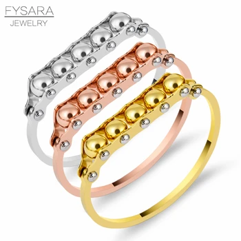 

FYSARA Stainless Steel Metal Beaded Pearl Bangle Upper Arm Bracelet for Women Couple Gold Screw Cuff Bracelet Punk Jewelry