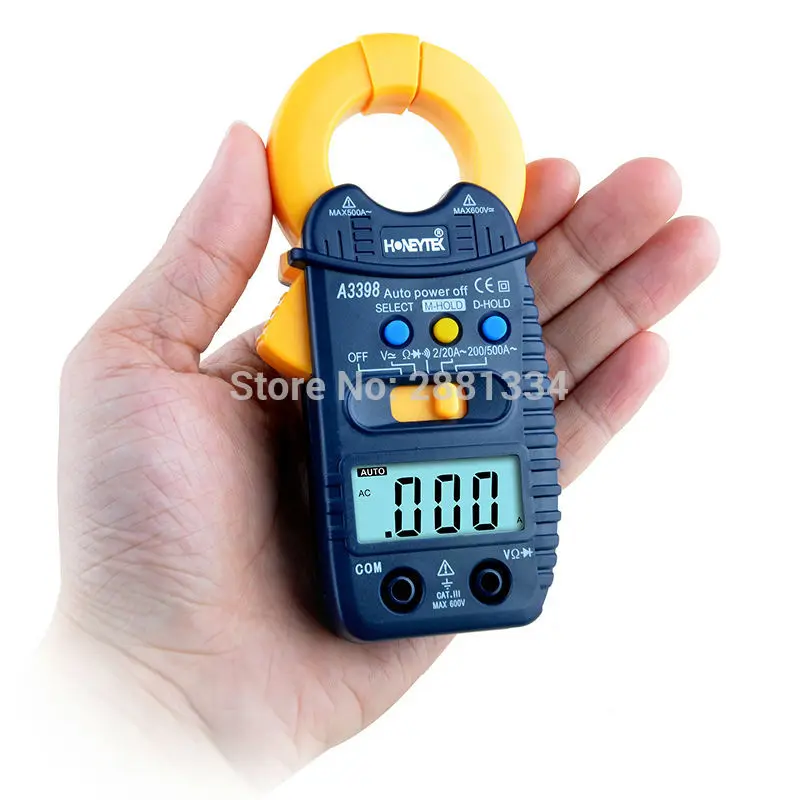 A3399 Digital LCD Clamp Multimeter Meter Current ACDC Voltage Resistance Capacitance Frequency Temperature Tester Detection (7)