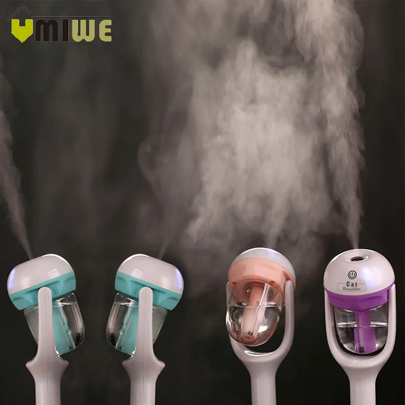 

Mini Car Air Humidifier Air Purify Aromatherapy Air Freshener Aroma Essential Oil Diffuser Humidifier Cool Mist Purifier for Car