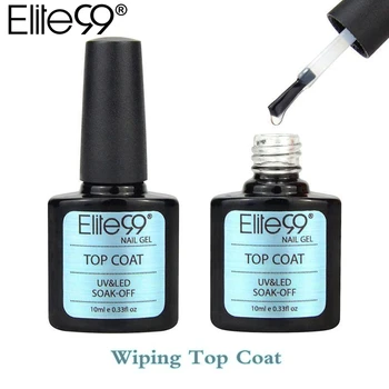 

Elite99 10ml Wiping Top Coat Long Lasting Gel Varnish Elegant UV LED Soak Off Nail Gel Polish Nail Art Manicure Top Coat