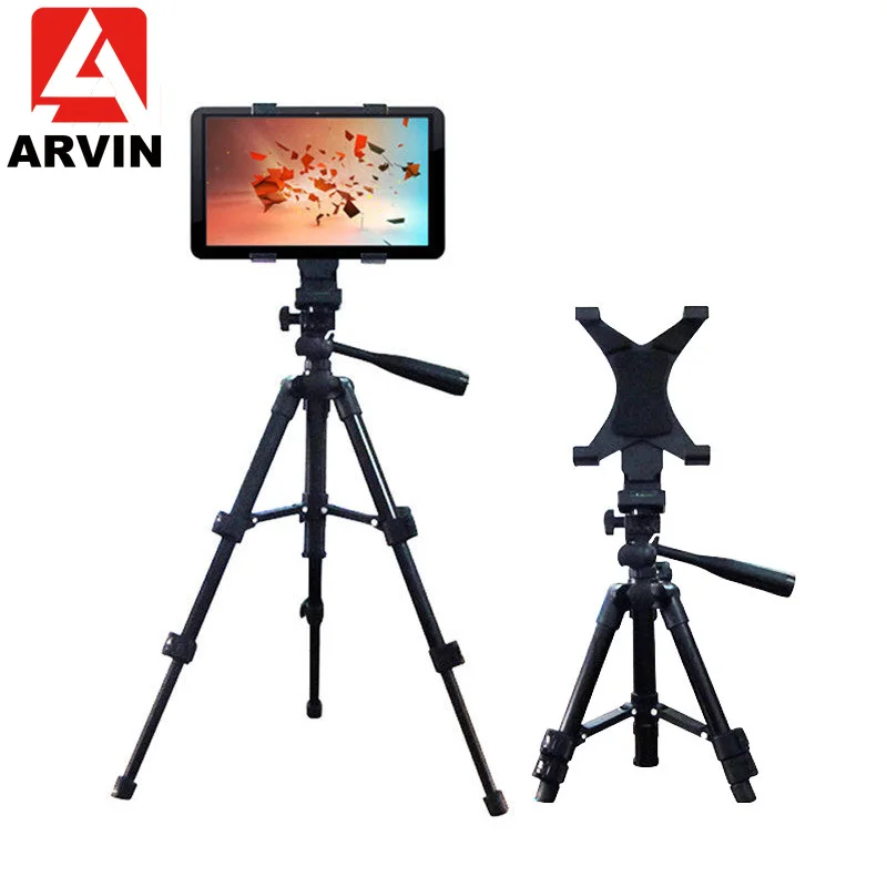 Arvin Adjustable Tripod Tablet Holder Stand For IPad Pro Mini Rotation Desktop Camera Clip Bracket