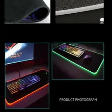 Супер креативный RGB большой освещенный игровой коврик для мыши удобный натуральный резиновый подсвечиваемый нескользящий Настольный коврик