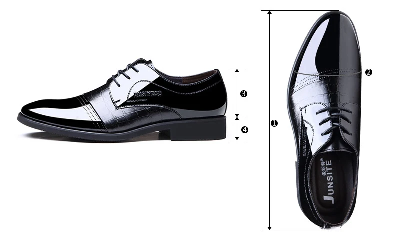 Crocodile pattern leather office men dress shoes fashion black  formal shoes men elegant business oxford wedding shoes NET626 8