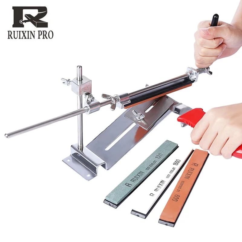 RUIXINPRO III Knife Sharpener Professional Iron Steel Kitchen Chef Sharpening System Tools Fix angle With 4