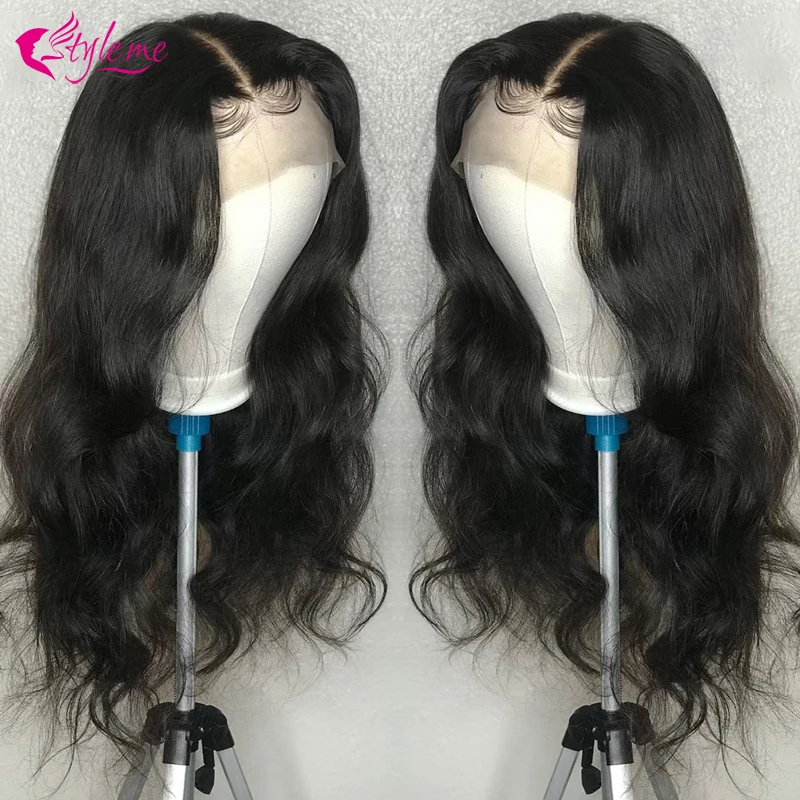 

SYTLE ME Pre-Plucked Body Wave Brazilian Hair Wig 13*4 Lace Front Human Hair Wigs For Women 150 Density Remy Hair Lace Wigs