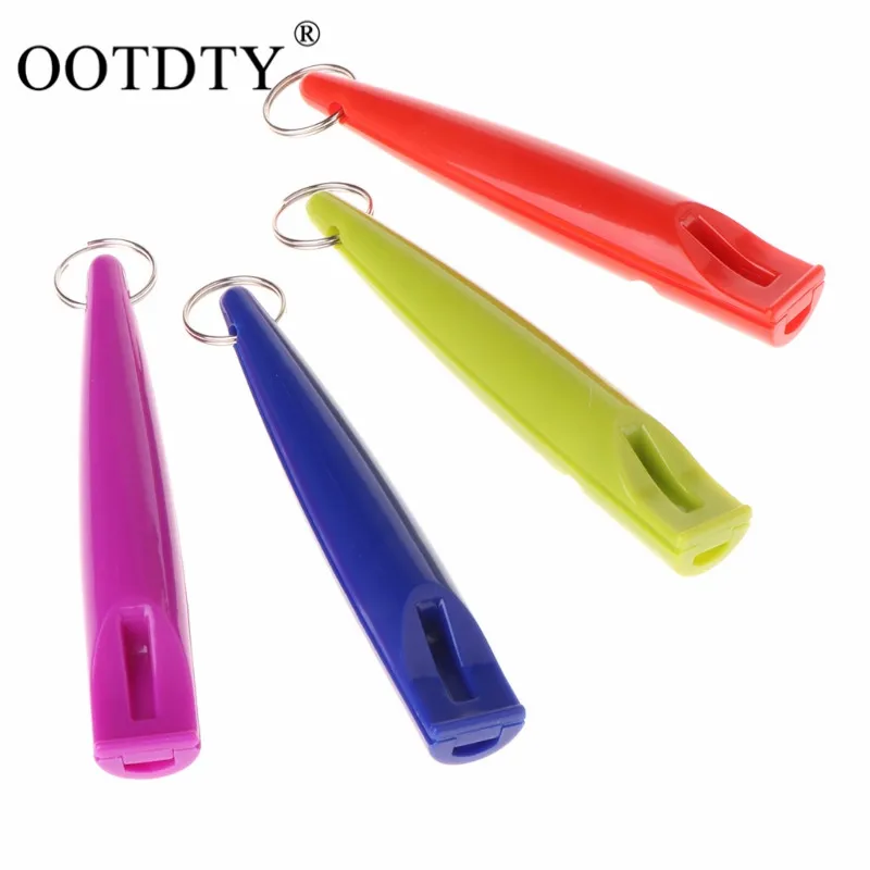 5pcs/lot Multicolor Plastic Dog Whistles Cat Dogs Train Whistle Pet