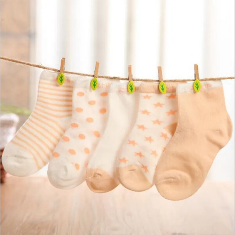 10 шт./лот = 5 пар; хлопковые носки для малышей; носки-тапочки для новорожденных; короткие носки для мальчиков и девочек