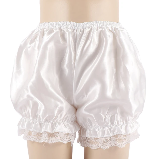 Elegant Lace Satin Safety Short Pants Women Home Sleeping Shorts