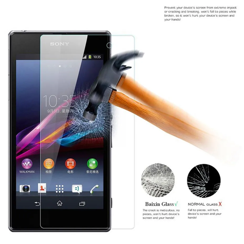 2 шт./лот 9H закаленное стекло для Sony Xperia Z3 Compact Z Z1 Z2 Z4 Z5 Premium защита экрана от