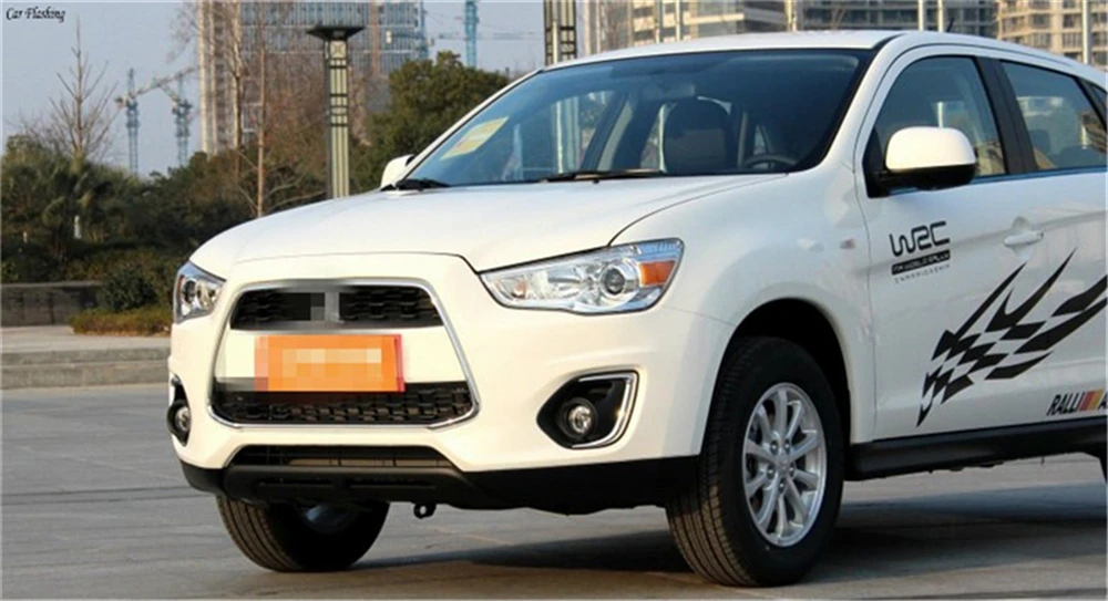 Автомобильный мигающий 1 комплект для Mitsubishi ASX 2013 светодиодный DRL Дневной ходовой светильник Дневной светильник 12 В сигнальная лампа автомобильный-стильный светильник s