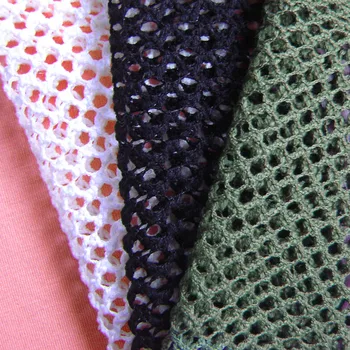 

1yard Newest Korean Classic Openwork White Mesh Fabric Casual Coat Apparel Black Cotton Fabric Army Green Sewing Net Cloth tissu