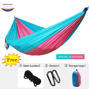 

Outdoor Portable Backpack Rope Swing Hammock Light Weight Nylon Fabric for Garden Leisure Travel Camping Furniture