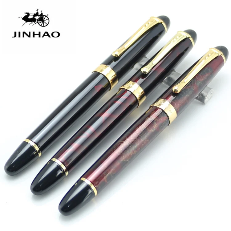 Jinhao X450 высокое качество роскошные Офис Школьные принадлежности материалы Ручка-роллер Металлический Золотой зажим