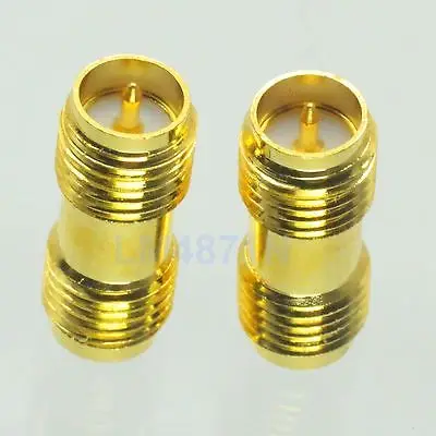

1pce Adapter RP.SMA female plug to RP-SMA female connector straight gold plating