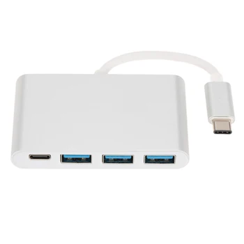 

UBS 3.1 Type-C to 3 USB3.0 female+USB-C Charging Port HUB OTG Adapter Cable for MacBook 12" Digital Camera Smartphone Tablet New