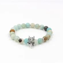 Украшения индивидуальность личности кран браслет волк натуральный камень Бусины Ручной струны