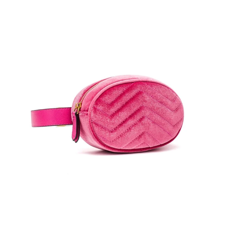 

Waist Fanny Pack Women Leather Velvet Belt Zipper Waist Bag Travel Wallet Beach