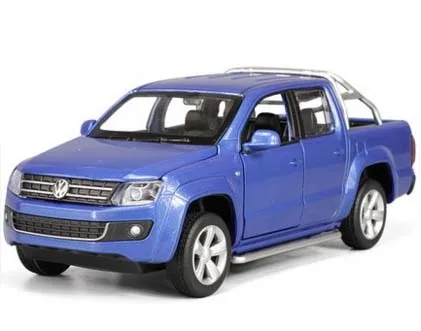 Высокая имитация изысканный Caipo автомобильный Стайлинг Volkswagen Модель Amarok 1:30 сплав модель грузовика быстрая фруктовая для детских игрушек Коллекция - Цвет: Blue