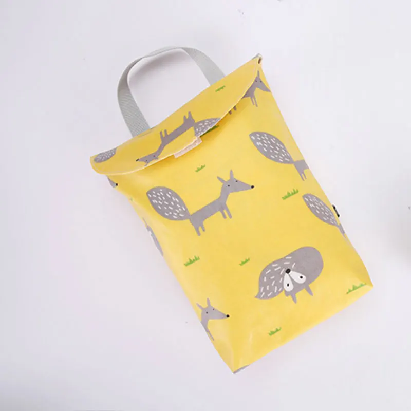

Cloth Baby Diaper Organizer Reusable Waterproof Fashion Prints Wet/Dry Bag Mummy Storage Bag Travel Nappy Bag