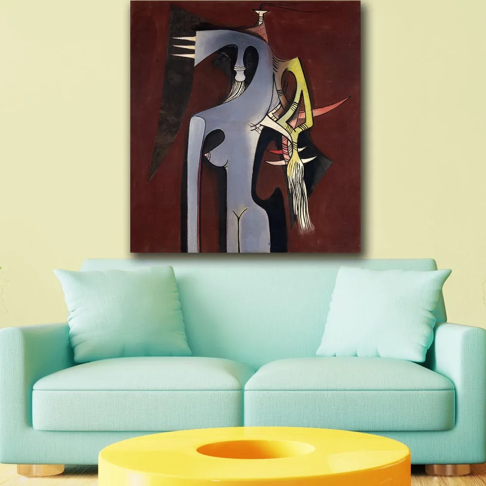 Масляная живопись большого размера HD Wifredo Lam zamбеза настенная картина холст