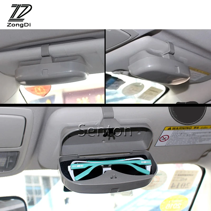 

ZD Car Styling Glasses Sunglasses Case Phone Holder For Hyundai Tucson 2017 Solaris ix35 i30 Suzuki Swift Mitsubish ASX Jaguar