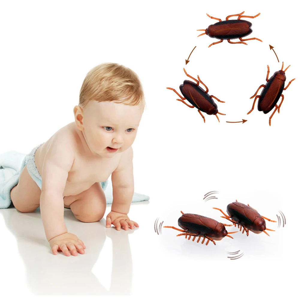 2018 Brand New Baby Toys Electric Cockroach Toy with Button Batteries Funny Pretend Play Toys for