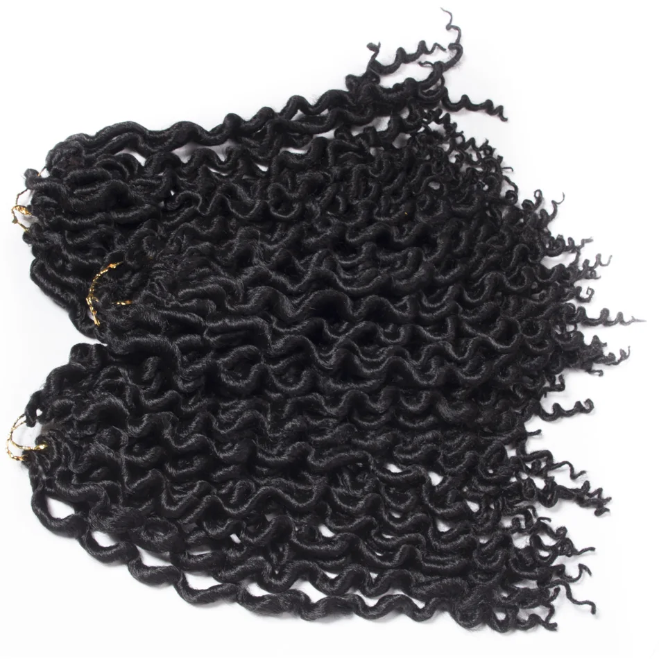 Qphair предварительно твист крючком синтетические волосы Extensions1 пакеты плетеные косы Омбре 2X Faux locs Curly волосы 2" 30 нитка