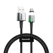 Магнитный micro usb кабель 2.4A Быстрая зарядка для samsung s7 s6 s5 huawei Sony LG xiaomi redmi note 5 usb Кабель зарядного устройства 1 м 2 м led