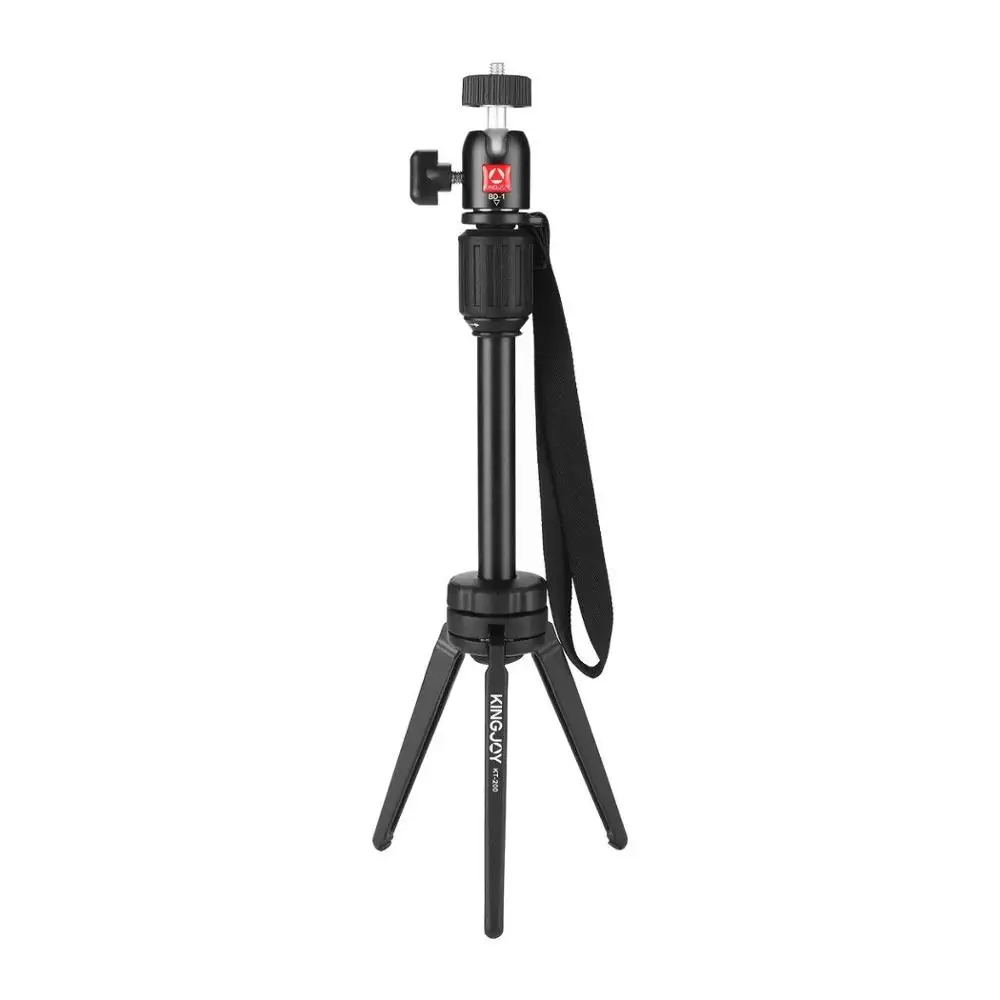 

KINGJOY KT-200+BD-1 Portable Table Tripod Aluminum Mini Tripod Flexible Camera Ball Head Stand