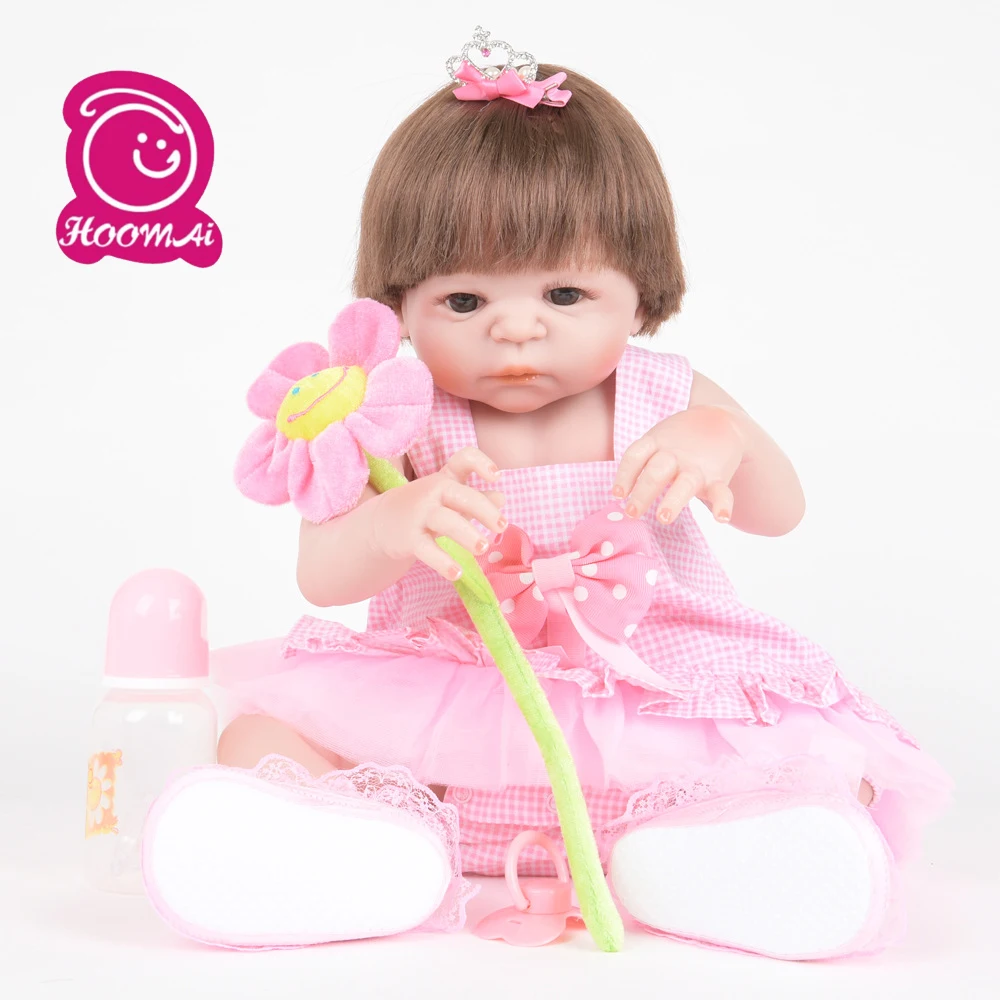 

Real 55CM Reborn Baby Dolls Girl Full Body SIlicone Lifelike Babies Doll Bathe Toy Newborn Babies Bonecas Bebe Reborn Menina