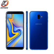 Мобильный телефон samsung Galaxy J6+ J610F-DS J6 Plus, 6,0 дюймов, 3 ГБ ОЗУ, 32 Гб ПЗУ, двойная камера заднего вида, Мп+ Мп, боковой телефон с отпечатком пальца